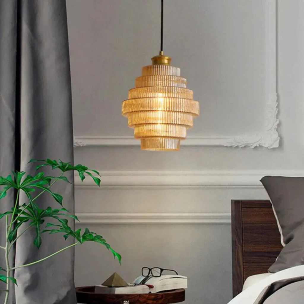 Hebes - Lampada a Sospensione Retro in Vetro