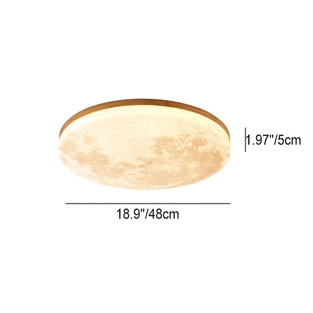 LunaGlow - Lampada da soffitto a forma di luna con illuminazione LED soffusa
