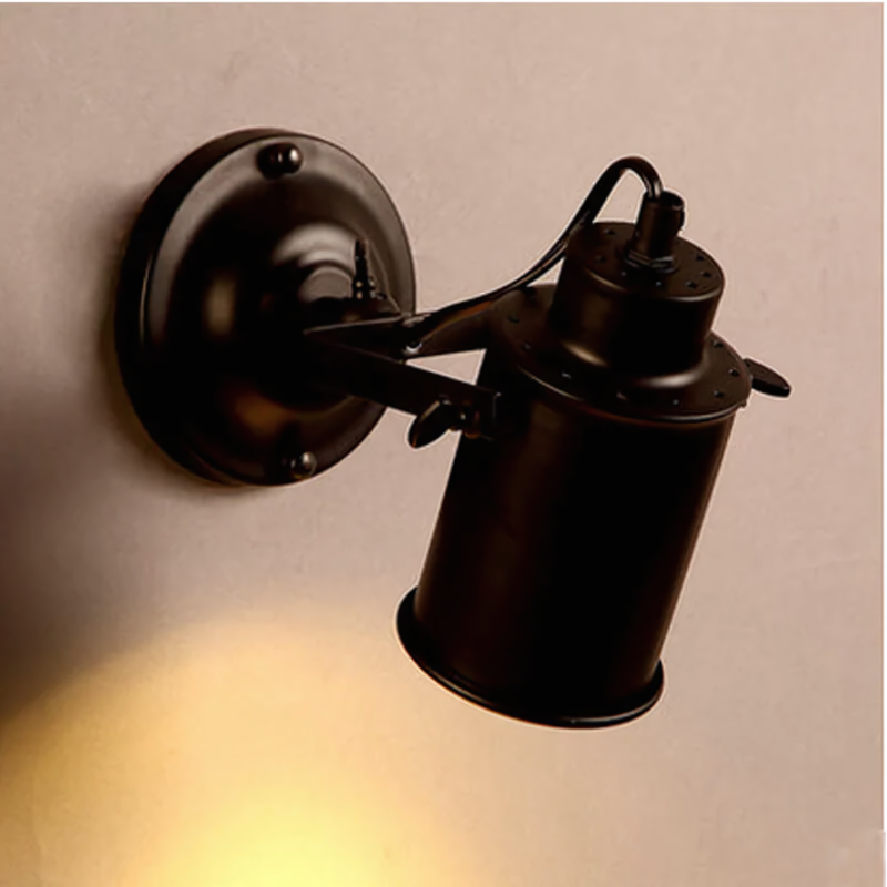 Lampada da parete industriale regolabile con giunto flessibile