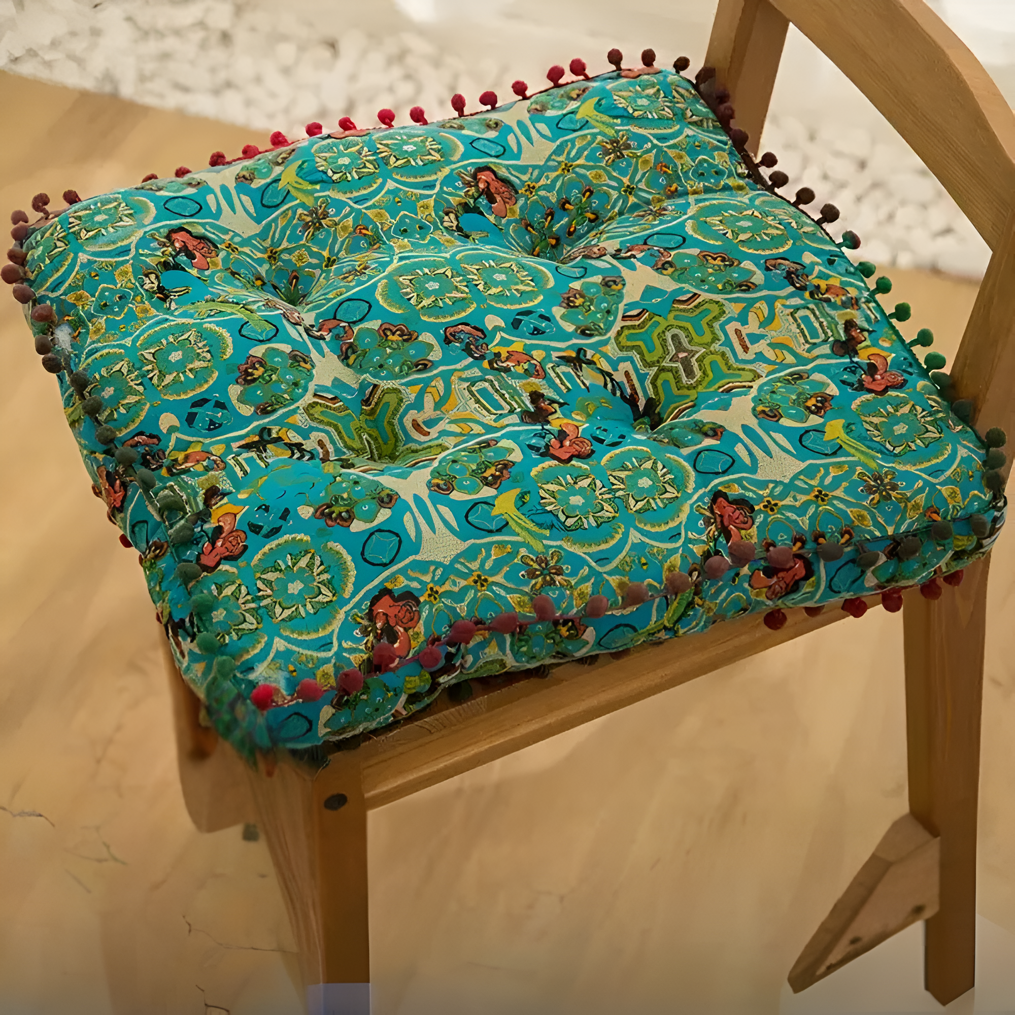 Cuscino da Terra Ricamato Bohemien