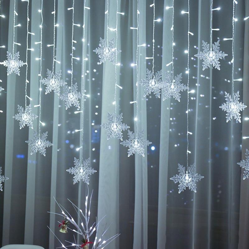 Catena di Luci LED con Fiocchi di Neve | Interno & Esterno