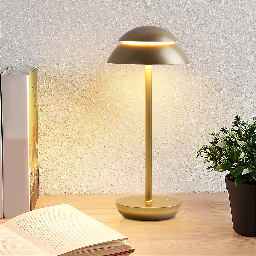 Cello – Lampada da tavolo wireless in alluminio con funzione dimmer