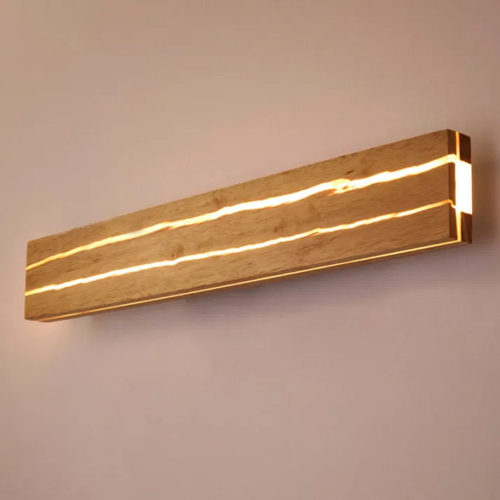 Lampada da Parete in Legno Naturale Illuminazione Armoniosa e Struttura Durevole