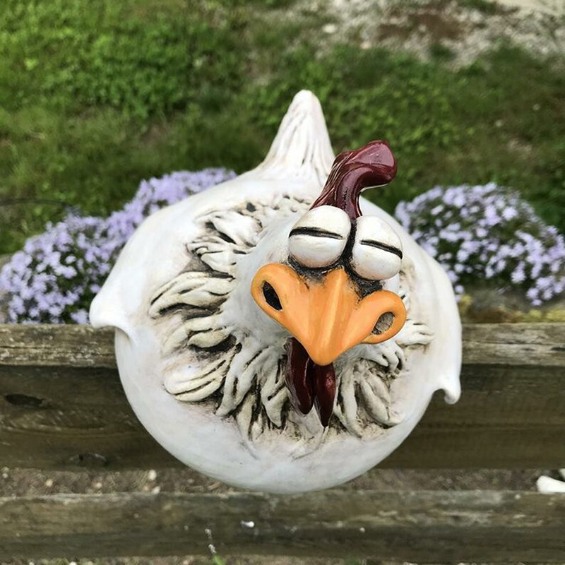 1+1 GRATIS | ChickenDeko - Statue di Galline a Grande Occhi per Giardino