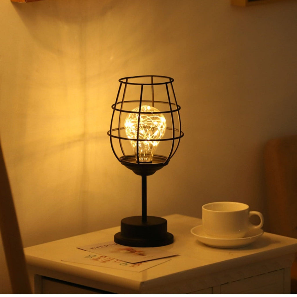 Lampada da Tavolo Nera Moderna con Paralume in Tessuto 45cm