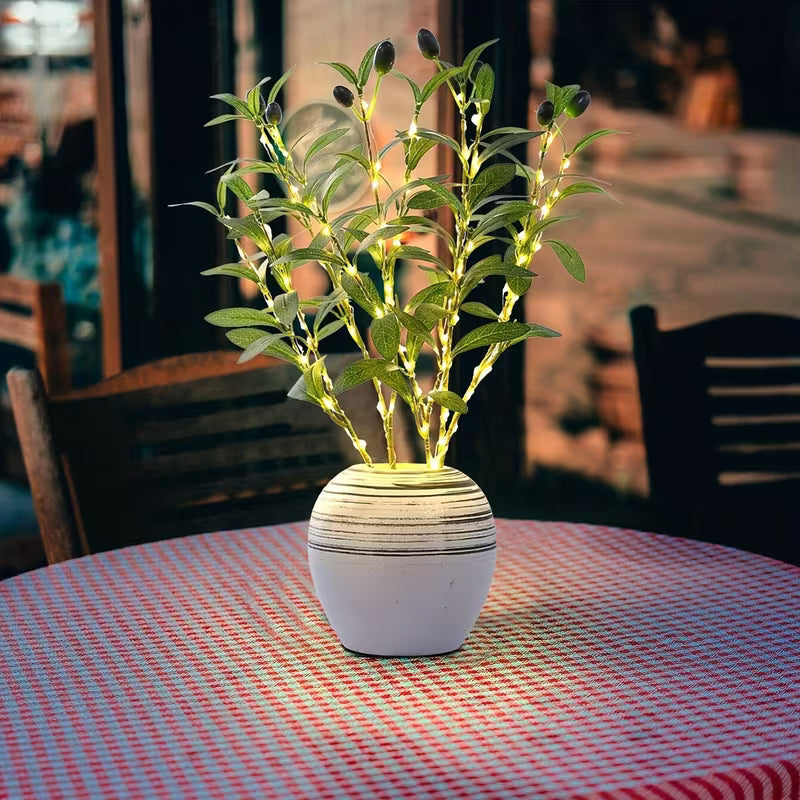 Ramo d'Olivo Illuminato & Decorazione di Fiori di Ciliegio