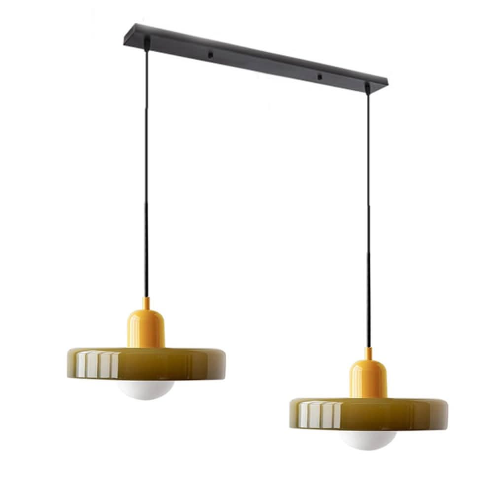 Lampada a Sospensione in Vetro Bauhaus a 2 Teste Regolabile