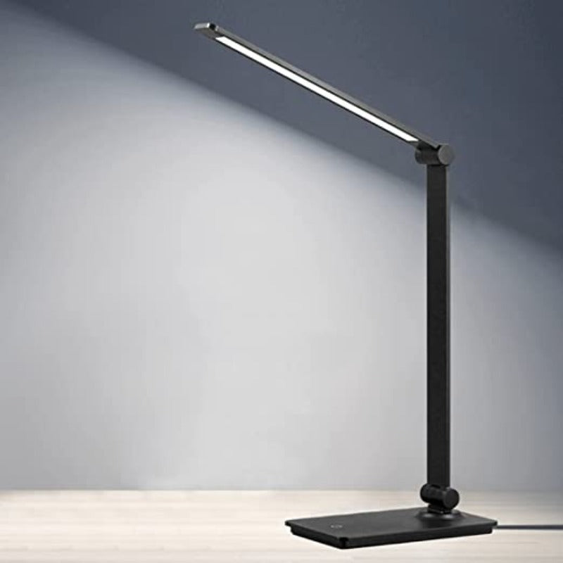 Lampada da scrivania LED, lampada da scrivania con controllo touch e 3 livelli di luminosità, lampada da ufficio dimmerabile con braccio regolabile, lampada da tavolo pieghevole per scrivania, camera da letto, comodino, ufficio