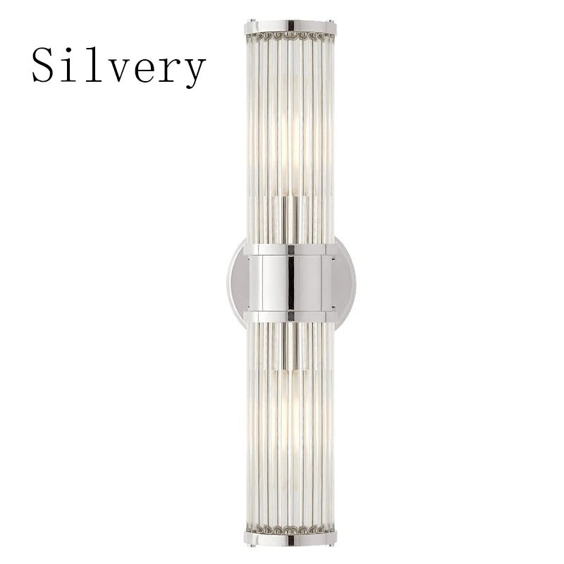 Lampada da Parete in Ottone e Cristallo per Interni Eleganti