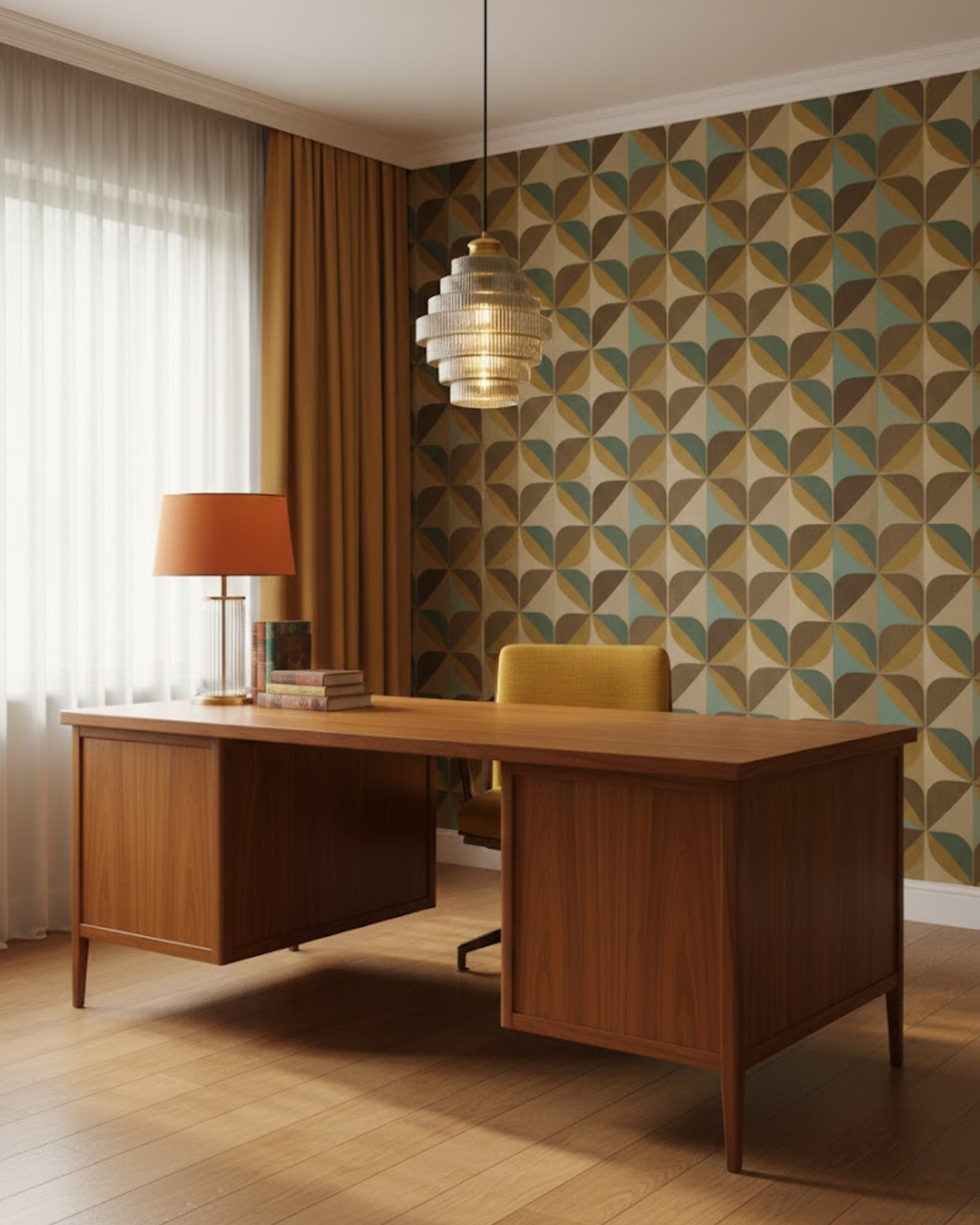 Elvoria | Lampada a sospensione in vetro architettonico con pannelli stratificati e design minimalista Japandi