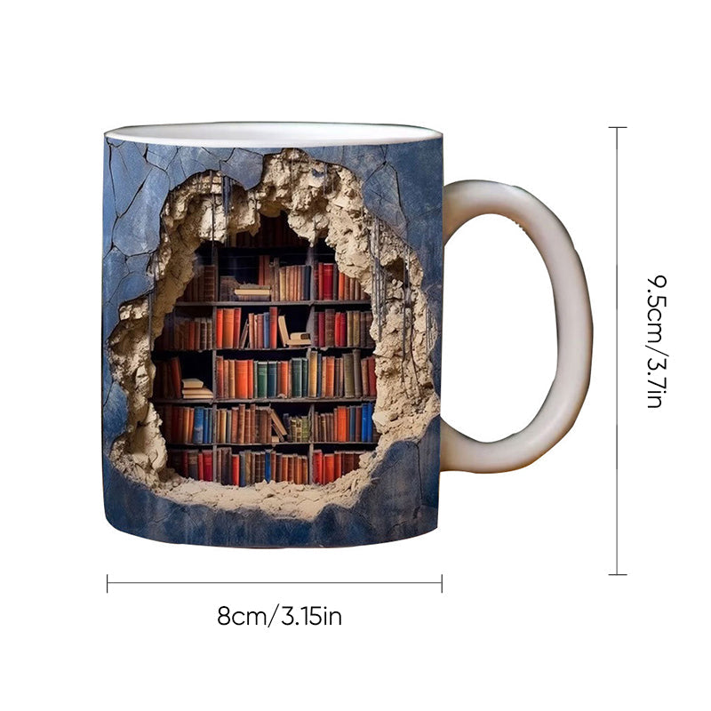 Mocky™ Tazza 3D a Forma di Libreria | 50% SCONTO