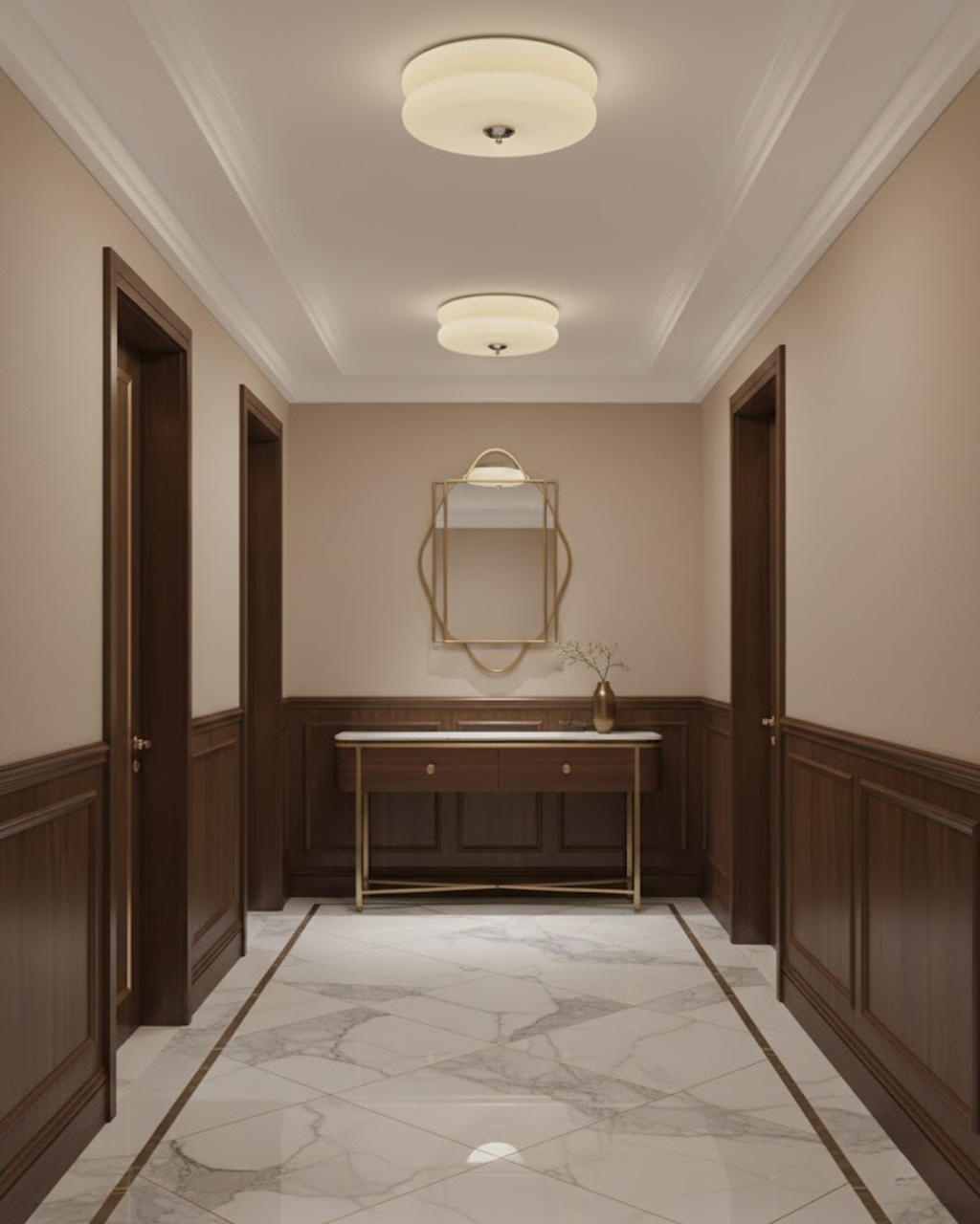 Aurevyn | Lampada da soffitto LED Art Deco con temperatura di colore regolabile e luminosità dimmerabile