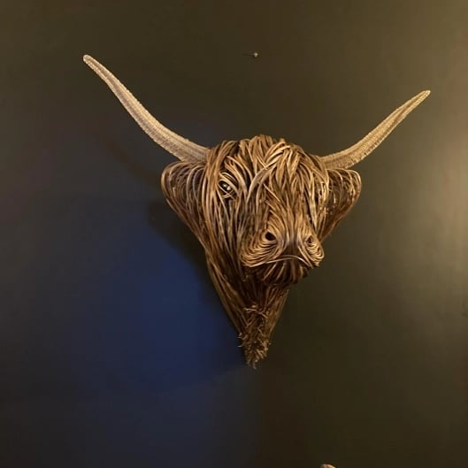 Scultura da Parete di Mucca – Bowie