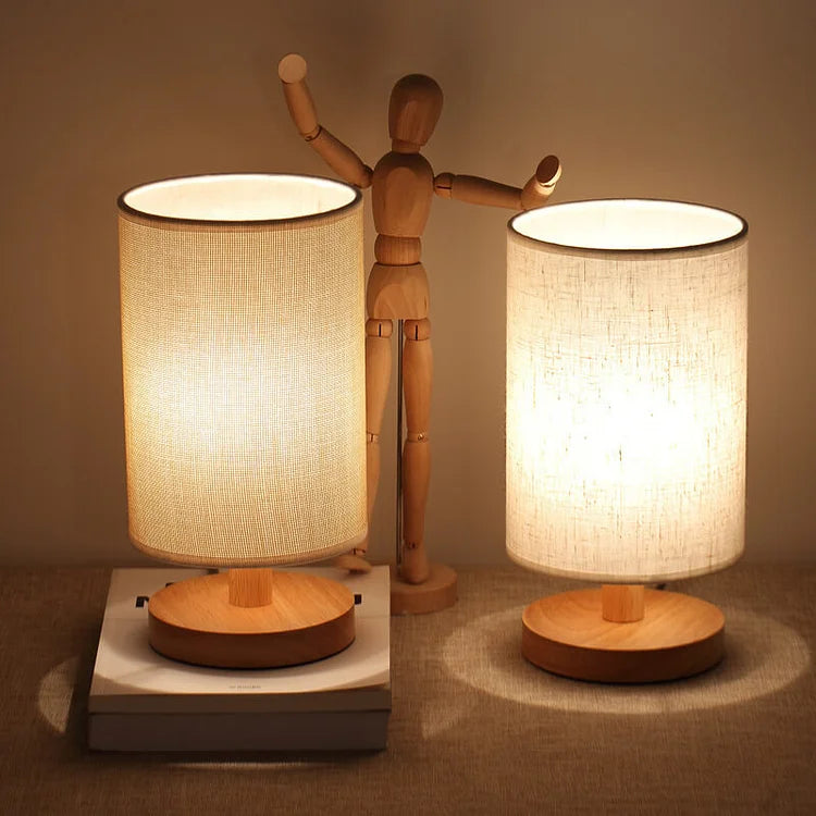 Aiko – Lampada Organica in Legno e Lino con Telecomando