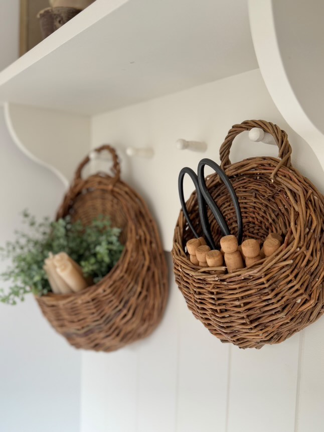 Elyvia | Cesto da Parete in Rattan Fatti a Mano per Piante e Fiori