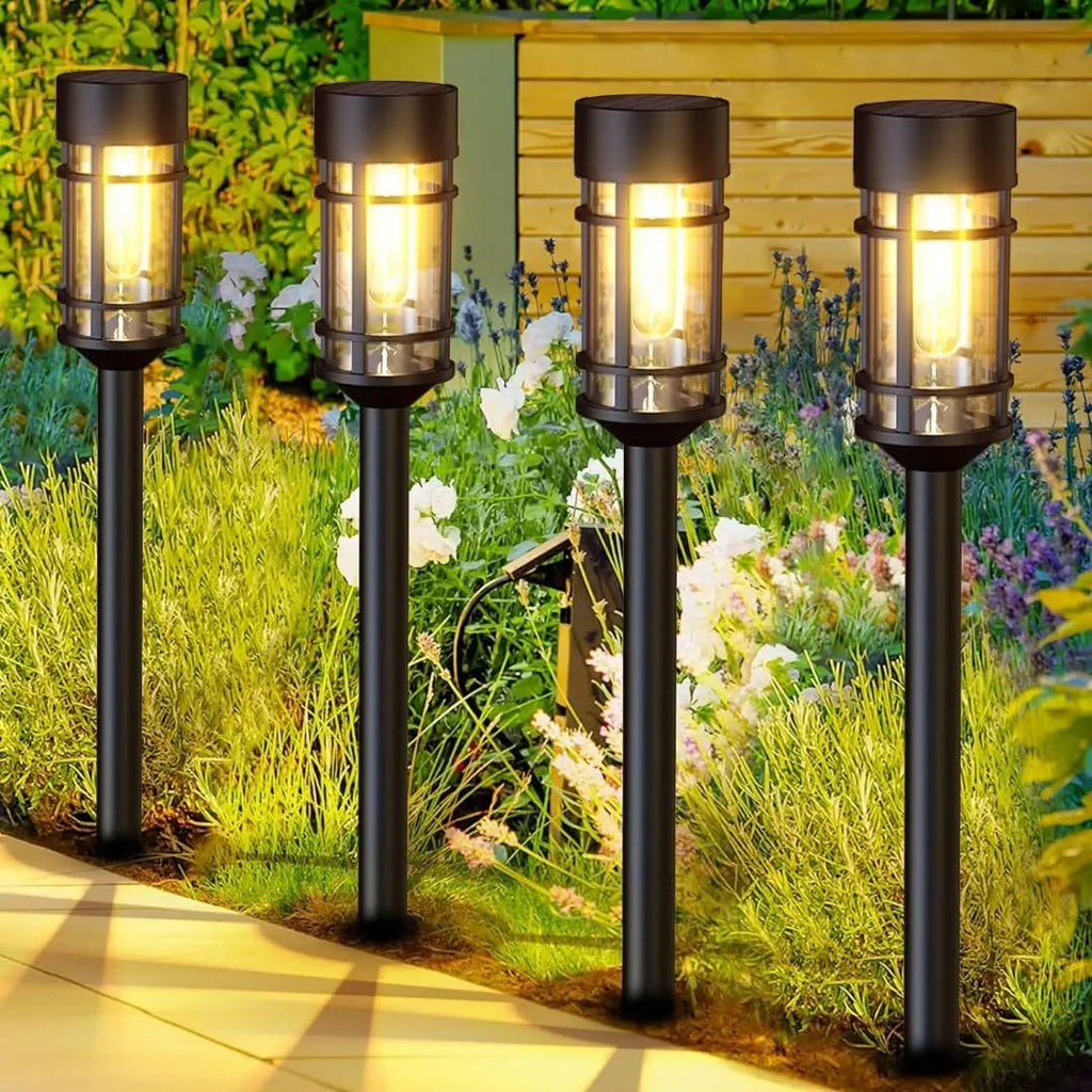 Solhage Veibelys | Sensore Crepuscolare Automatico | IP65 Impermeabile | Luce LED Calda | 12h Tempo di Funzionamento | Set da 2