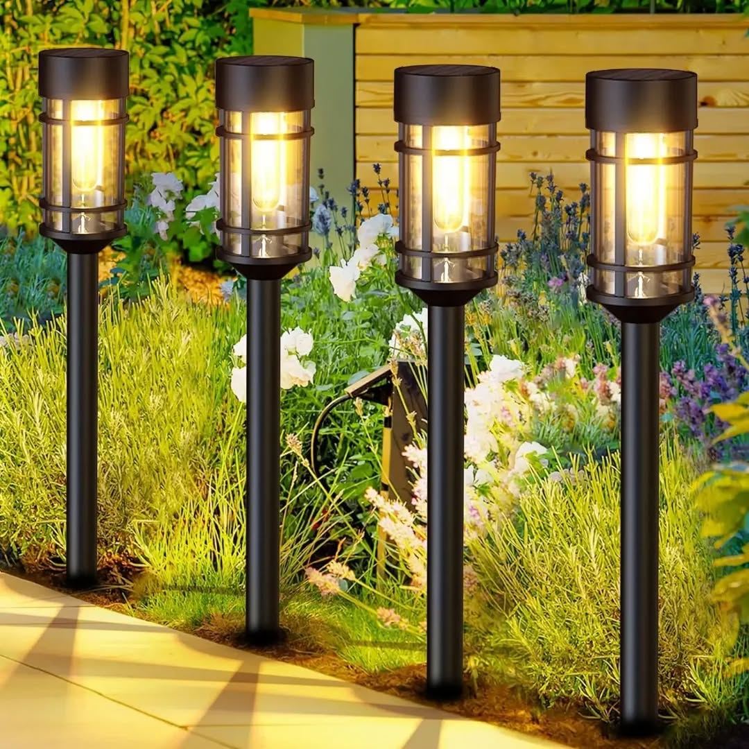 Solhage Veibelys | Sensore Crepuscolare Automatico | IP65 Impermeabile | Luce LED Calda | 12h Tempo di Funzionamento | Set da 2