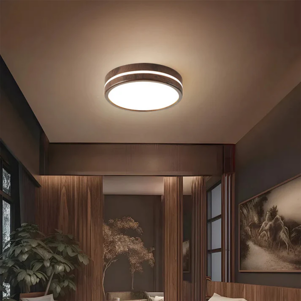 Noxu - Lampada da Soffitto LED in Legno Elegante
