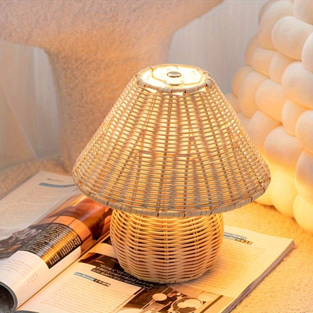 Noya Lampada da Tavolo in Rattan Decorazione per la Casa