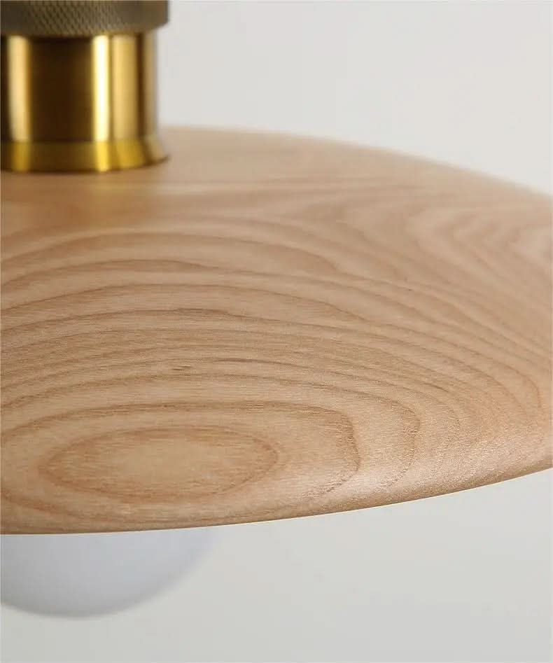 Lampada a sospensione in legno Dopwii