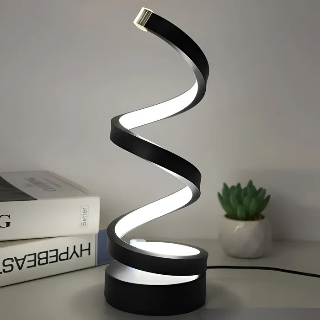 Leto - Lampada da Tavolo LED con Design a Spirale