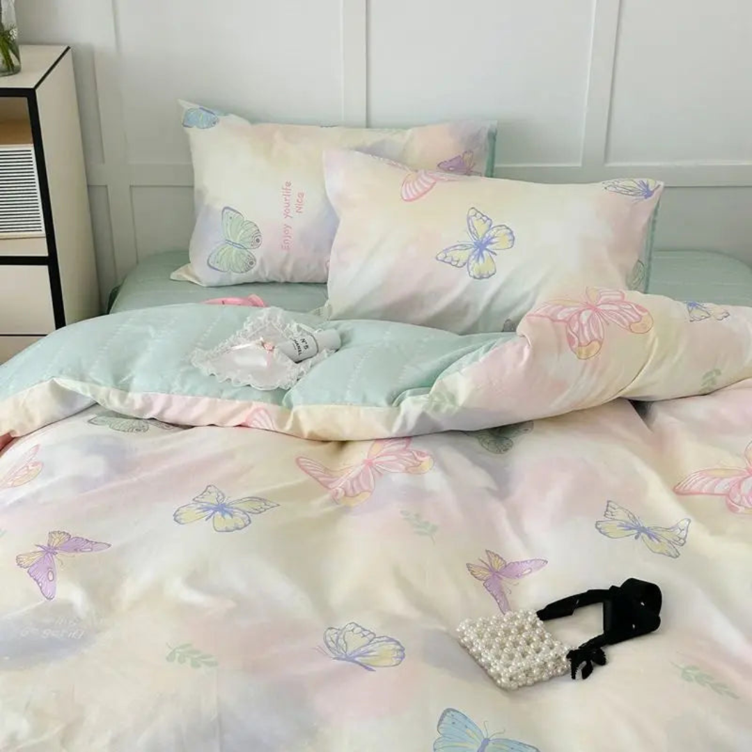 Copertura per Piumone Soft Floral per Decorazioni Eleganti della Camera da Letto