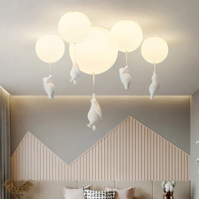 Lampada da soffitto per bambini con orso e palloncino - CloudBear | Brehn