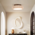 Rava - Lampada da soffitto retro in travertino con accenti in legno
