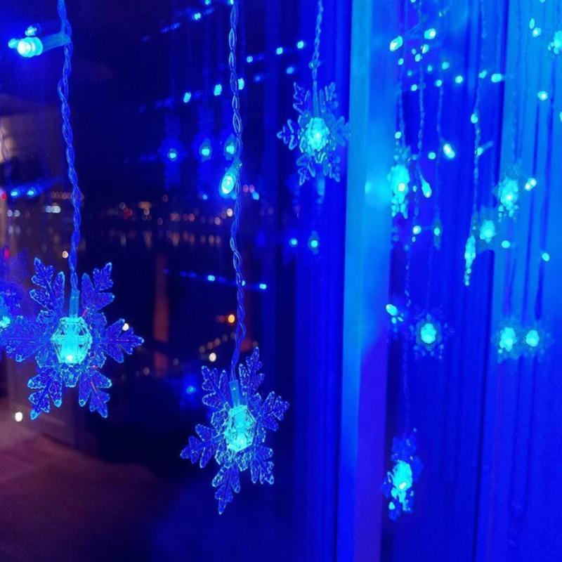 Catena di Luci LED con Fiocchi di Neve | Interno & Esterno