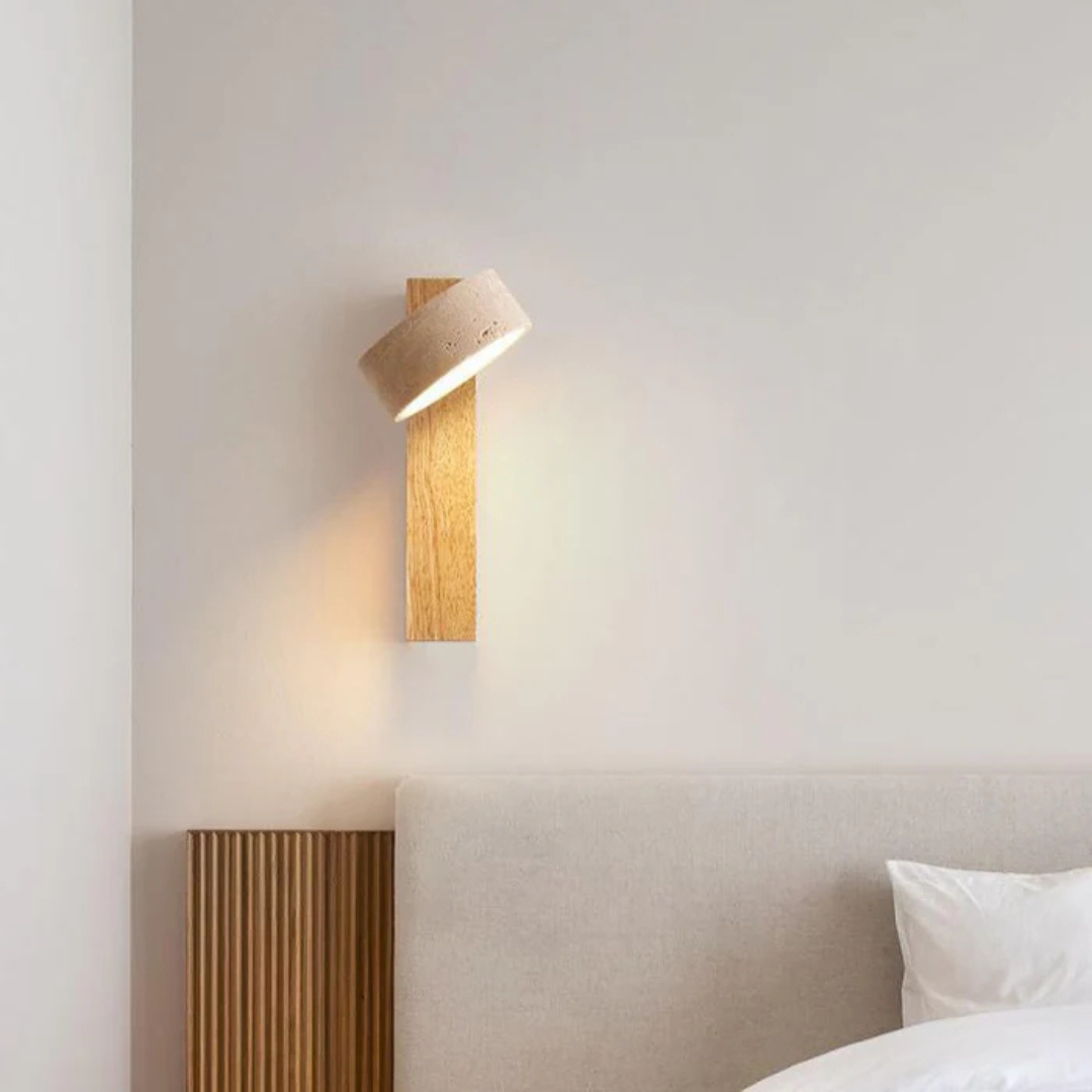 Fotis - Lampada da Parete Wabi Sabi | Illuminazione da Parete in Travertino