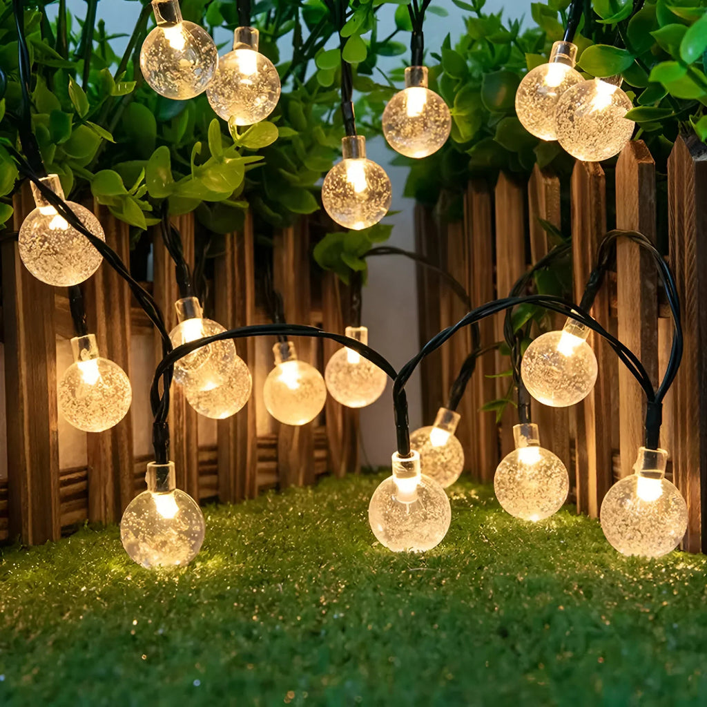 LumeGlobe – Luci da Giardino in Vetro Crackle Solari