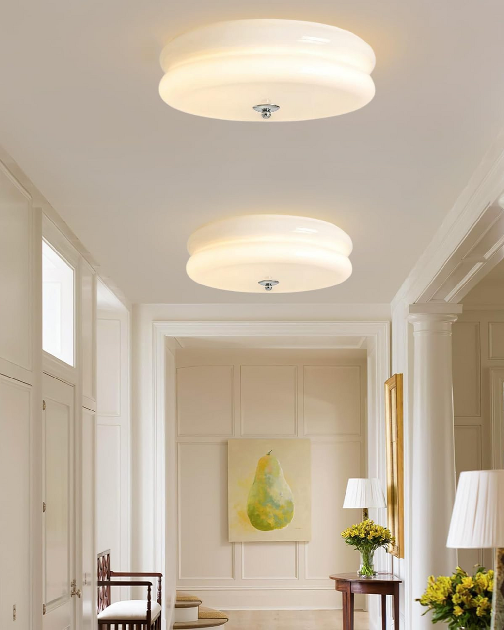 Aurevyn | Lampada da soffitto LED Art Deco con temperatura di colore regolabile e luminosità dimmerabile