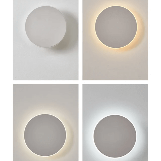 Lampada da Parete LED Rotonda in Metallo per Esterni