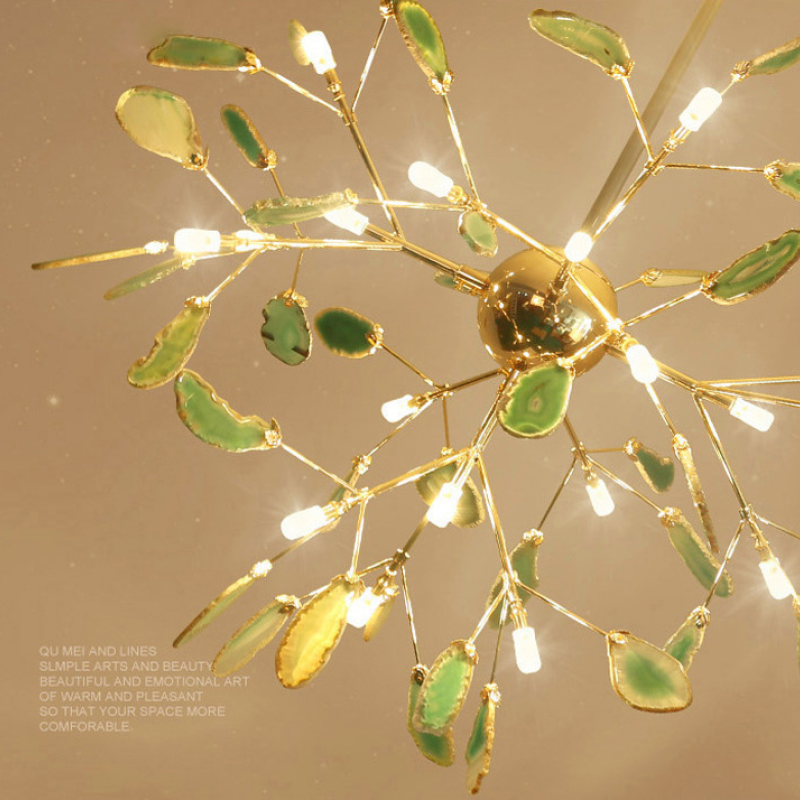 Lampadario in Vetro Multicolore con Design a Rami