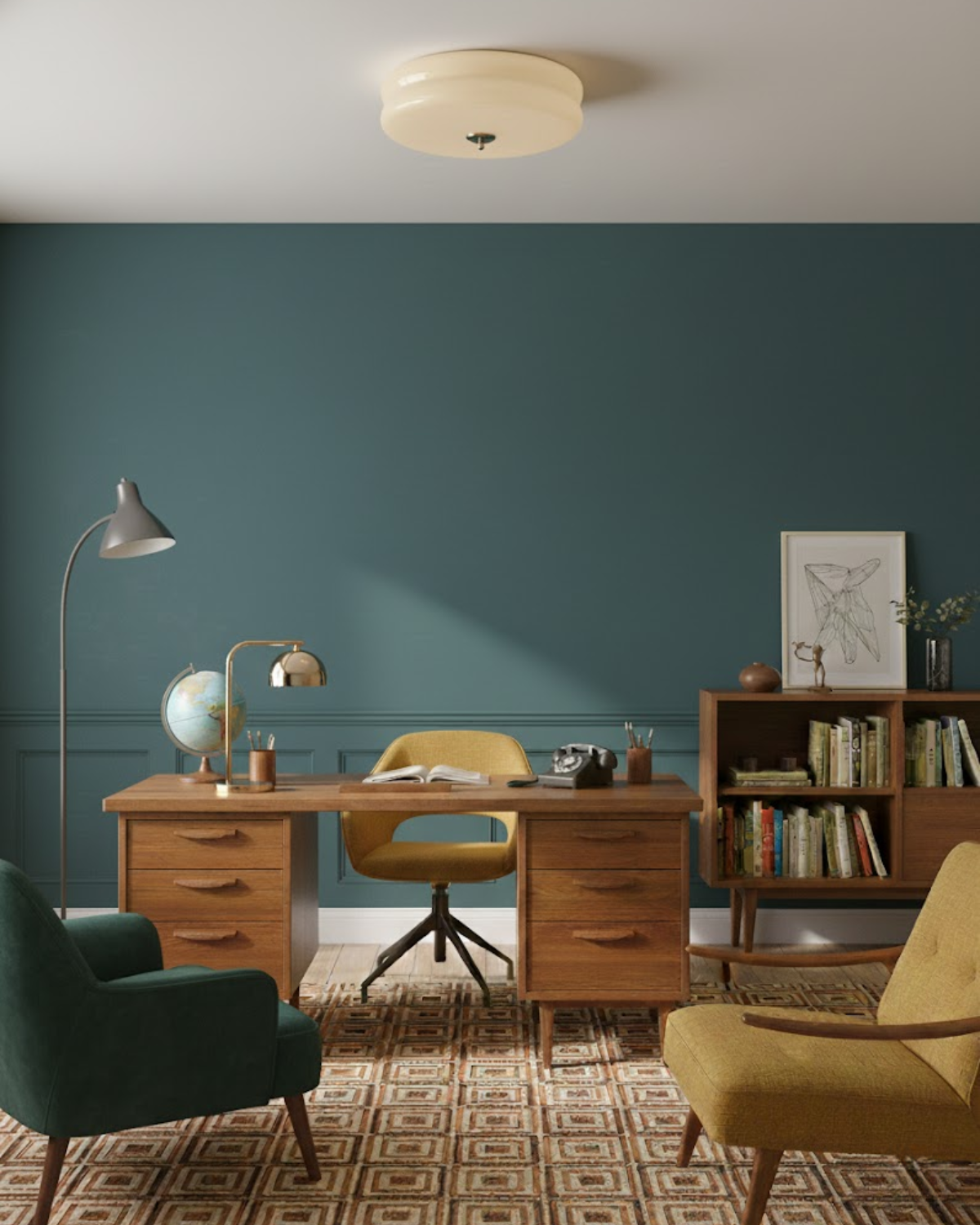 Aurevyn | Lampada da soffitto LED Art Deco con temperatura di colore regolabile e luminosità dimmerabile