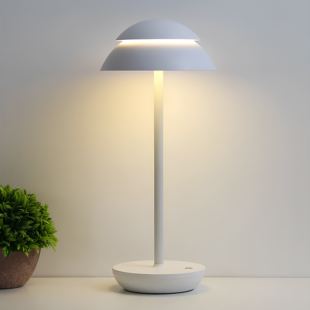 Cello – Lampada da tavolo wireless in alluminio con funzione dimmer