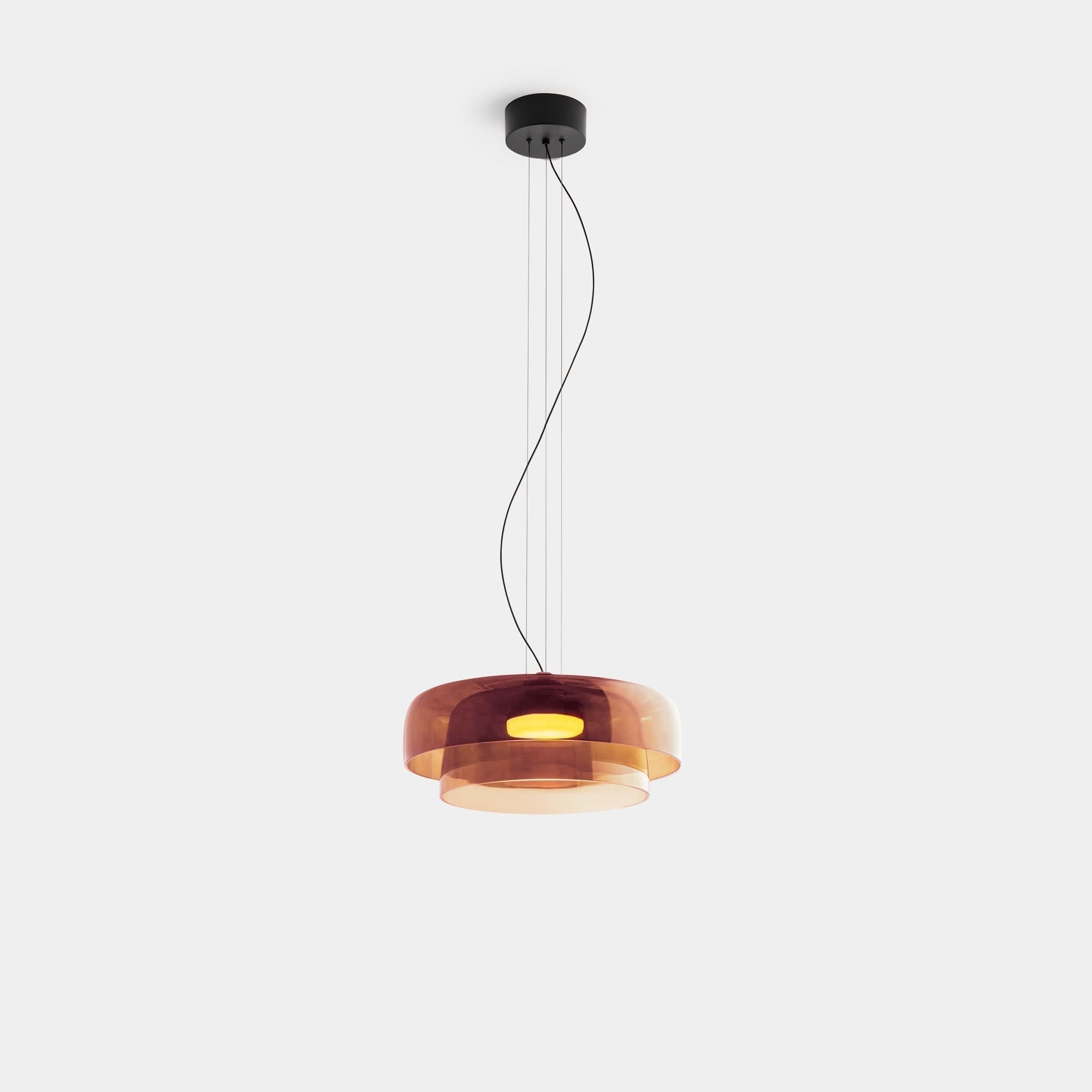 Lampada a Sospensione in Vetro Nordic – Pendant Unico in Metallo e Vetro