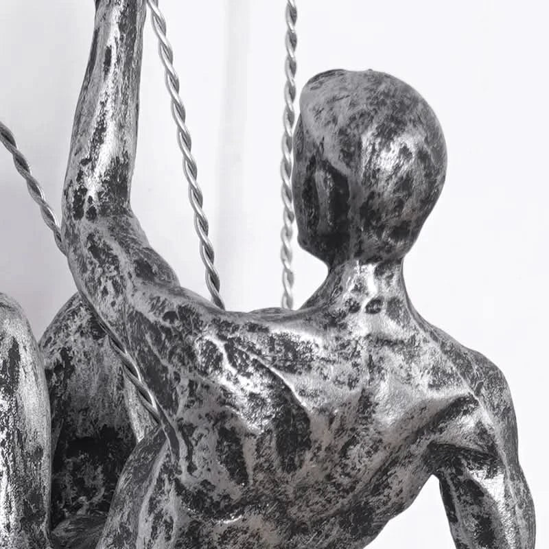 Set di 3 opere d'arte da parete con uomo in arrampicata