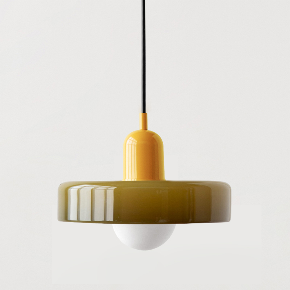 Lampada a Sospensione in Vetro Bauhaus a 2 Teste Regolabile
