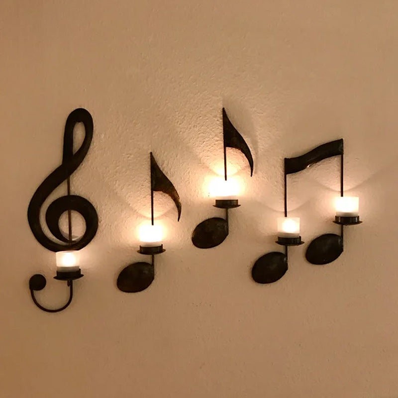 Lampada da parete musicale nera