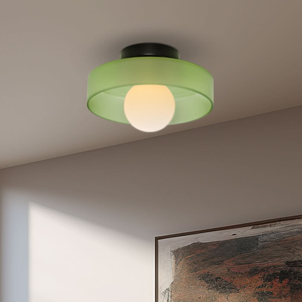 Lampada da Soffitto Rotonda dal Design Moderno – Lampada in Vetro Elegante per Interni Contemporanei