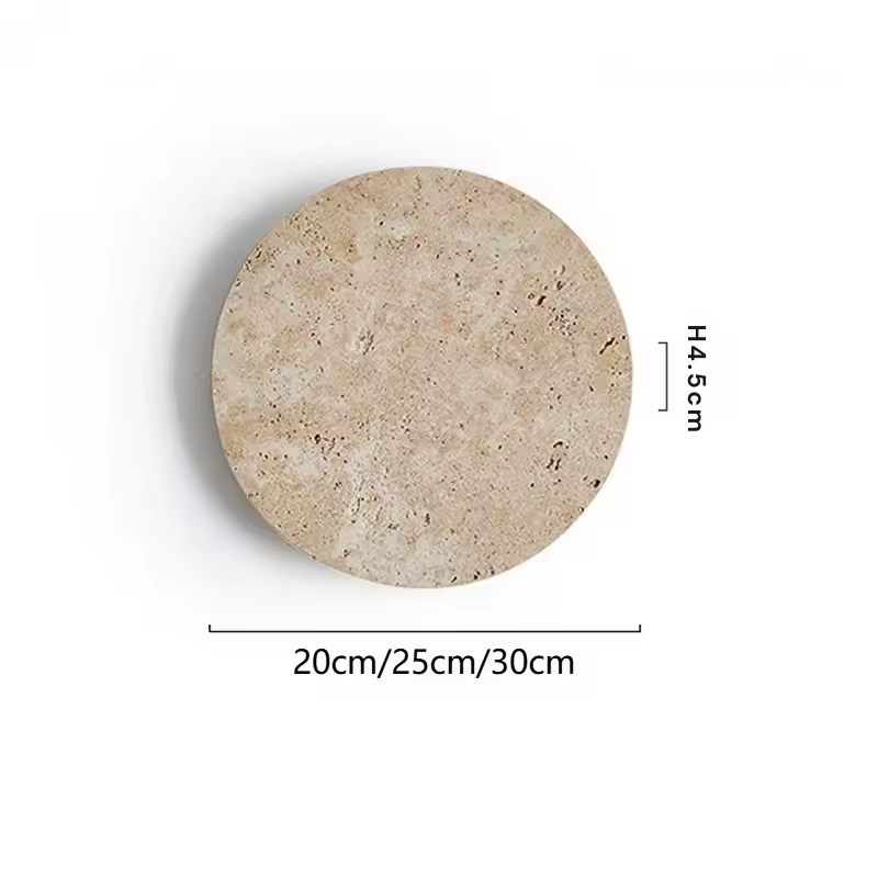 Lampada da Parete in Pietra Naturale Travertino Wabi-Sabi con LED