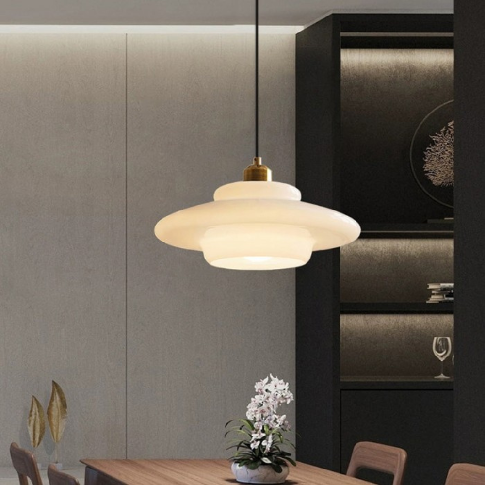 La Perla della Lampada a Sospensione in Vetro Art Deco