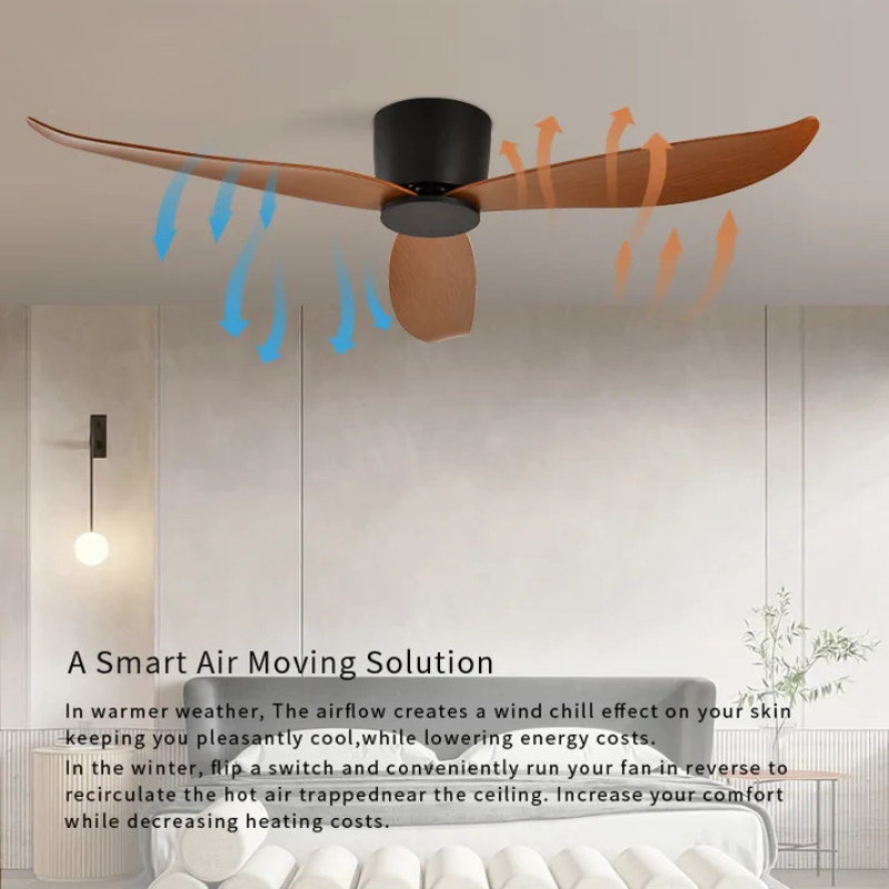 Virellona - Ventilatore da soffitto moderno con telecomando