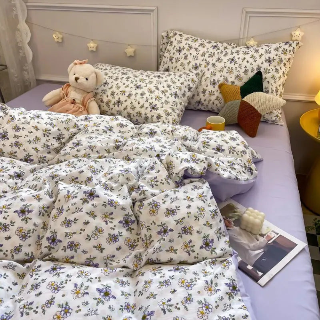 Copertura per Piumone Soft Floral per Decorazioni Eleganti della Camera da Letto