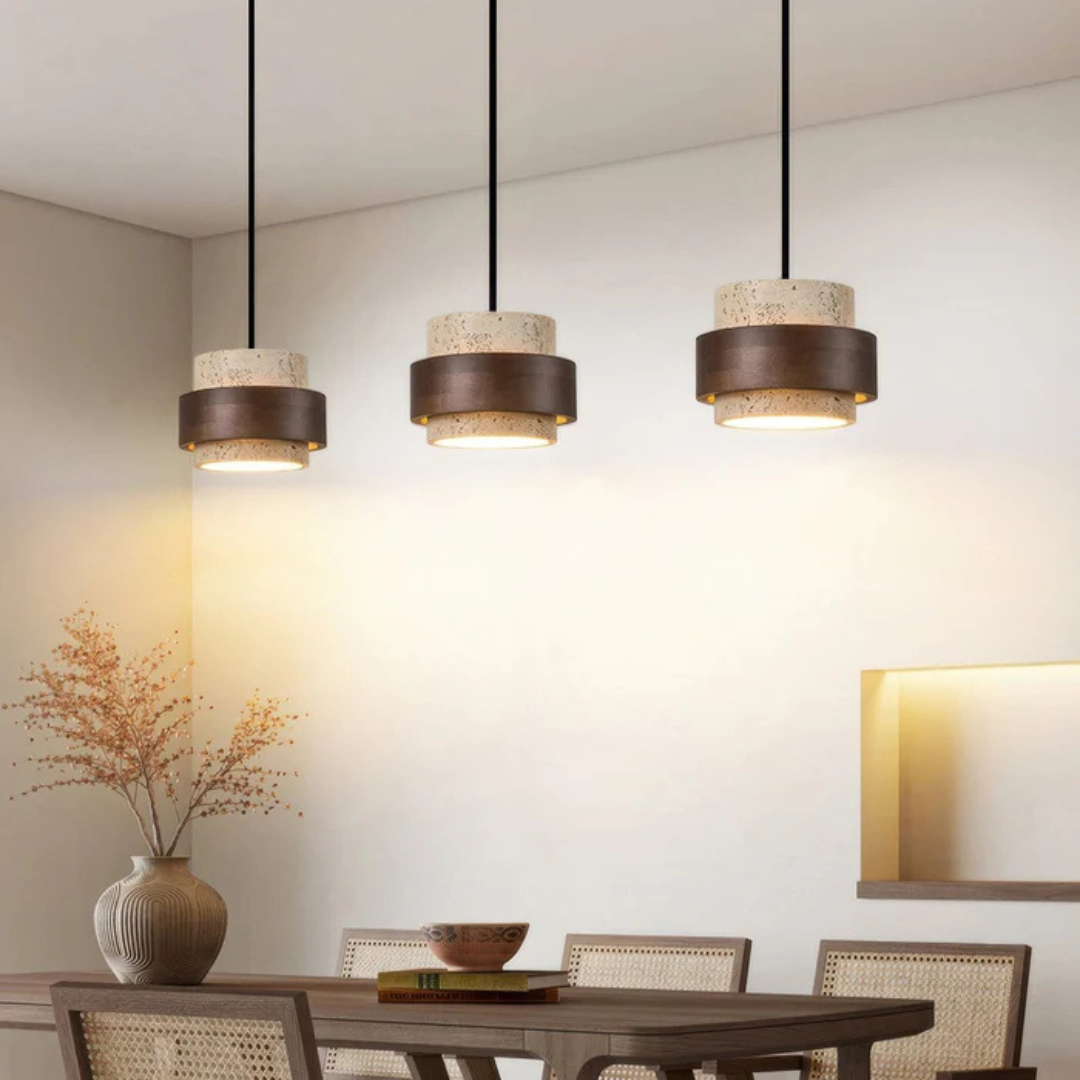 Elegante Lampada a Sospensione in Stile Wabi Sabi per Ambienti Moderni