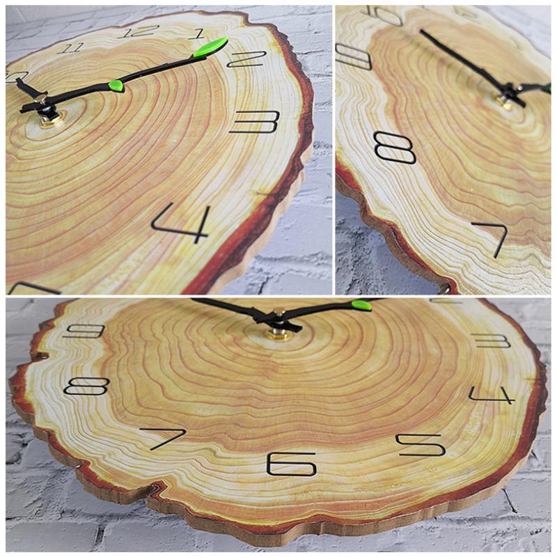 Orologio da parete con anelli annuali in legno