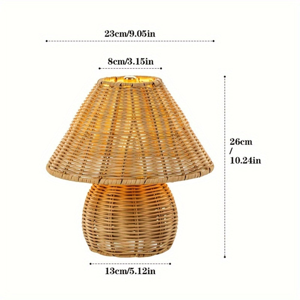 Noya Lampada da Tavolo in Rattan Decorazione per la Casa