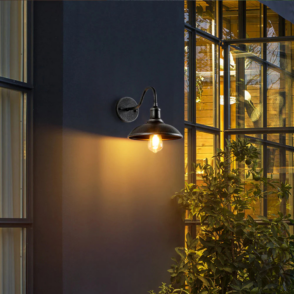 Lampada da Parete Esterna Impermeabile IP65 in Ottone Antico