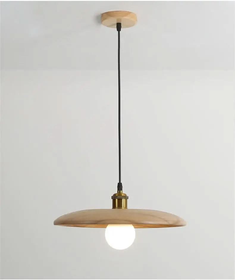 Lampada a sospensione in legno Dopwii